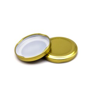 Golden Metal Lids Twist Off Lug Cap For Glass Jar
